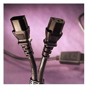  AVB Cable PC 1FT 2IEC BK Dual 16 Gauge IEC Power Cord Y 