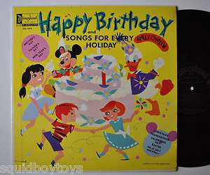 HAPPY BIRTHDAY and Songs for Every HOLIDAY DISNEYLAND DISNEY LP Record 