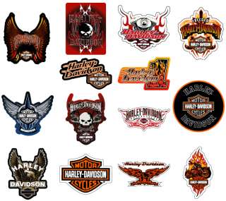 HARLEY DAVIDSON STICKERS * 14 PCS * COLLECTION SET NEW MOTORCYCLE 