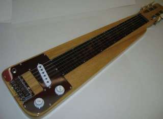   String Lap Steel Electric Guitar, Natural Finish, Solid Wood  