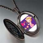 Pugster Girl In Garden Pendant Necklace