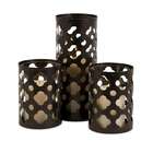   Set of 3 Moroccan Inspired Cutout Pillar Candle Holders 11