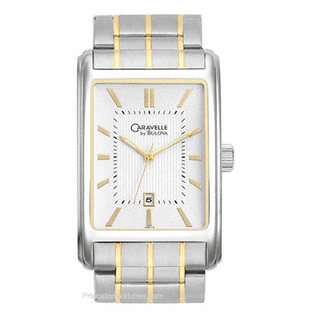 Mens White Tone Watch  Caravelle Jewelry Watches Mens 