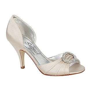 Womens Shoes Dazzle Pump Peep Toe   Champagne  Inspired by Caparros 