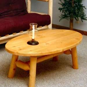 Lakeland Mills Oval 46 inch Log Coffee Table 