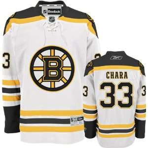 Zdeno Chara Jersey Reebok White #33 Boston Bruins Premier Jersey 