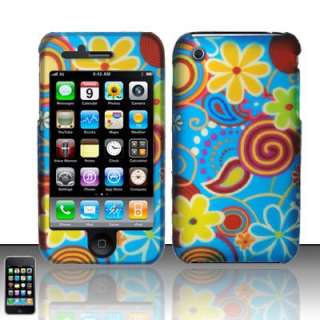 Jazzy Flowers Apple iPhone 3 / 3GS Hard Case Cover Verzion, AT&T 