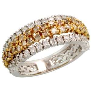 14k 2 Tone (Yellow & White) Gold Ladies Diamond Ring, w/ 1.15 Carats 