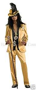 Gold Hustlah Adult Pimp Daddy Costume Snoop Player  