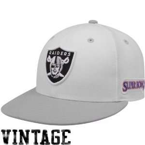   Ness Oakland Raiders White Silver Super Bowl XI Champions Fitted Hat