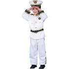   America Navy Admiral Deluxe Child Costume / White   Size Toddler (4T
