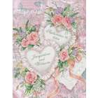 wedding heart counted cross stitch kit 9 x15 14 count