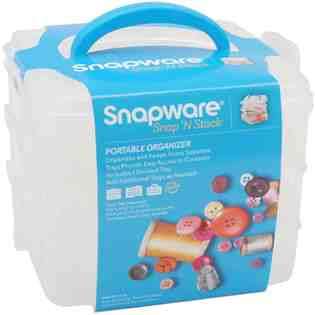 Snapware Snap n Stack Craft Organizer Small Square 2 Layers Case Pack 