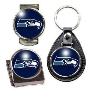  Seattle Seahawks Key Chain Money Clip Magnet Gift Set 