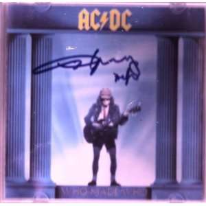  AC/DC ANGUS YOUNG signed *WHO MADE WHO* cd cover W/COA 