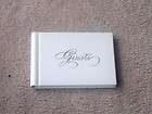 White Guest Book with Gold Lettering Ringed Binder New