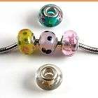   Shipping round Large Hole Glass Lampwork European Charm Beads hole 5mm