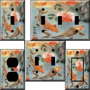 Two Koi Light Switch Plate Cover switchplate  