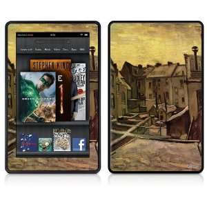  Kindle Fire Skin   Vincent Van Gogh Backyards Of Old Houses In 