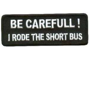 Rode The Short Bus Fun Embroidered Biker Vest Patch  