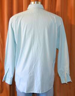 LACOSTE LONG SLEEVE GREEN TEAL TURQUOISE WHITE STRIPE COTTON SHIRT 