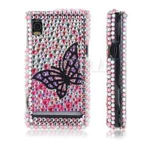  Ecell   BLACK BUTTERFLY CRYSTAL BLING CASE FOR MOTOROLA 
