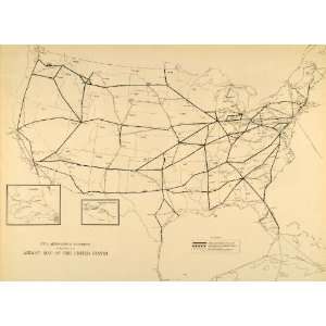   United States Airway Map   Original Print Ad