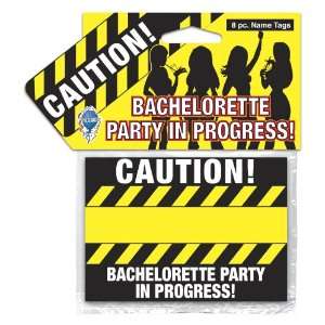  Pipedream Products Bachelorette Party Caution Name Tags 8 