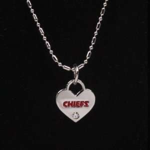  Kansas City Chiefs Mini Heart 18 Necklace Sports 