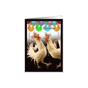    Birthday for Grandson, Crazy Chicken Dance Card Toys & Games