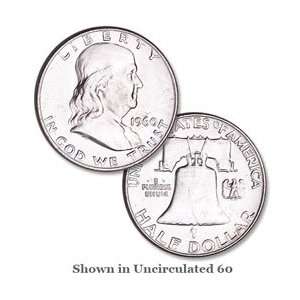  Almost Uncirculated 1960 Franklin Half Dollar  90% Silver 