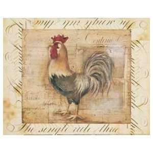  Rustic Farmhouse Rooster II Poster Print