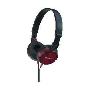  Sony Stereo Headphones Red Lightweight Comfortable Closed 