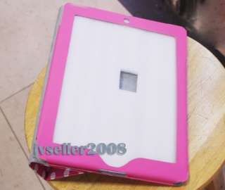   Dot Leather Case Cover W/Stand For iPad 2 Hot Pink 076783016996  
