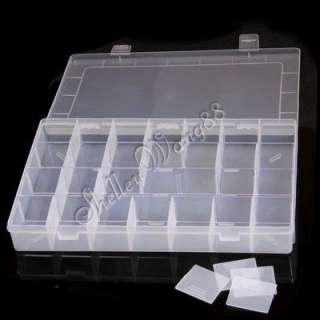 28 slots Clear Storage Box Bead Display Case Organizer  