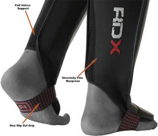   RDX PRO ADVANCE PAIR OF SMALL COW HIDE LEATHER GEL SHIN INSTEP