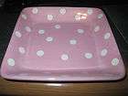 Pampered Chef Help Whip Cancer pink white polka dot 7 1/2 X 7 1/2