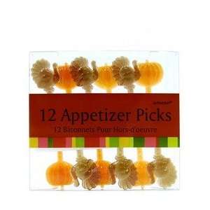  Party Supplies pick turkey and pumpkin 12ct Toys & Games