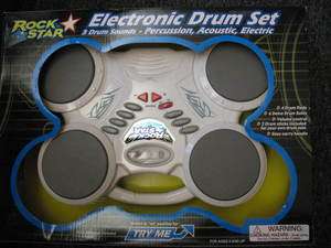   Electronic Drum Set 4 Pads 2 Sticks   Electric,Percussion,Acoustic