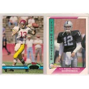  Todd Marinovich (2) Card Football Rookie Lot (Oakland 