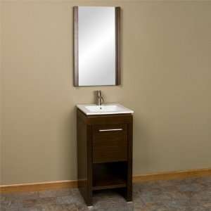    17 Lahoma Vanity Cabinet with Mirror   Wenge