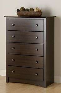   Espresso 5 Drawer Dresser chest of Drawers 6330 Fremont Bedroom  