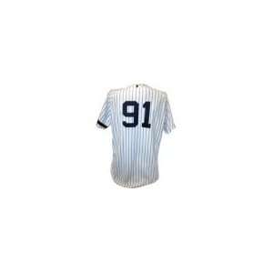 Alfredo Aceves Jersey   Yankees 2010 Game Issued #91 Pinstripe Jersey 