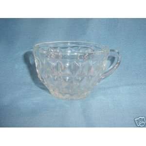  Set of 6 Crystal Windsor Diamond Depression Glass Cups 