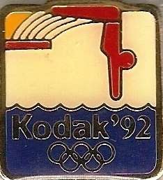 1992 BARCELONA KODAK OLYMPIC DIVING SPORTS PIN MIP  