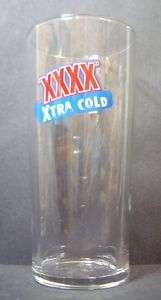 CASTLEMAINE XXXX COLD BEER HOME BAR PUB PINT GLASS USED  