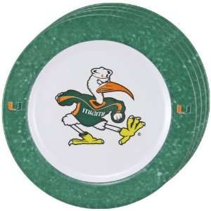  Miami Hurricanes Dinner Plates (Set Of 4) Sports 
