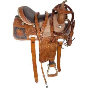  Brown Rough Out Barrel Racing Ostrich Seat Western Horse 