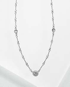 Roberto Coin 18 Kt. White Gold/Diamond Cluster Necklace