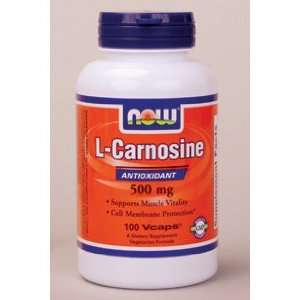  NOW Foods   L Carnosine 500 mg 100 vcaps Health 